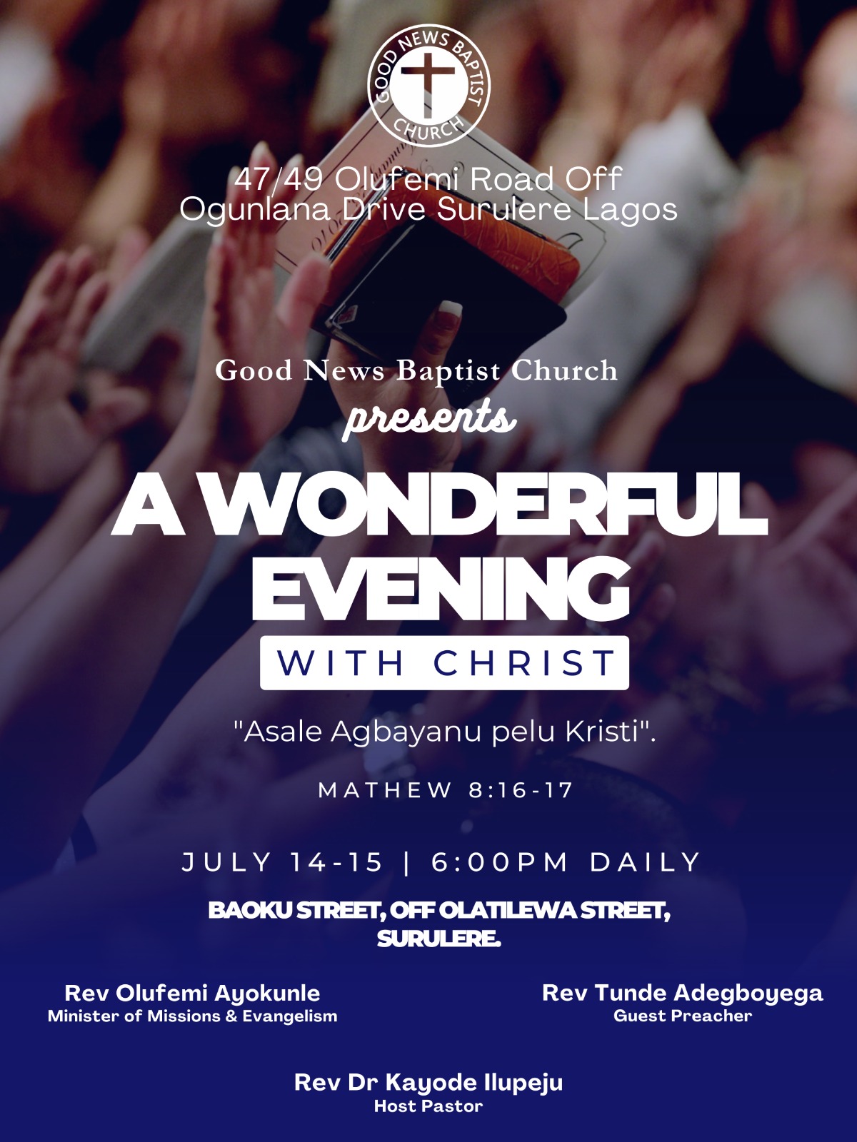 A wonderful evening with Christ